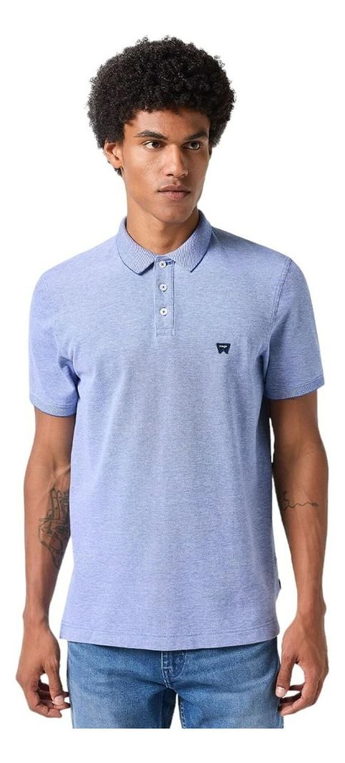 Polera Hombre Refined Pique Blue W/ White Tipping-0