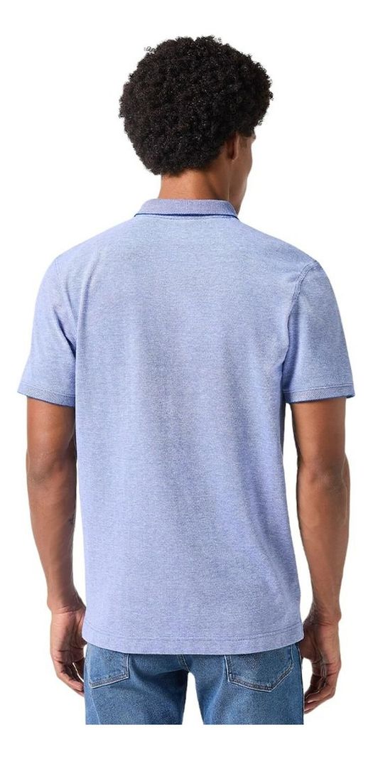 Polera Hombre Refined Pique Blue W/ White Tipping-1