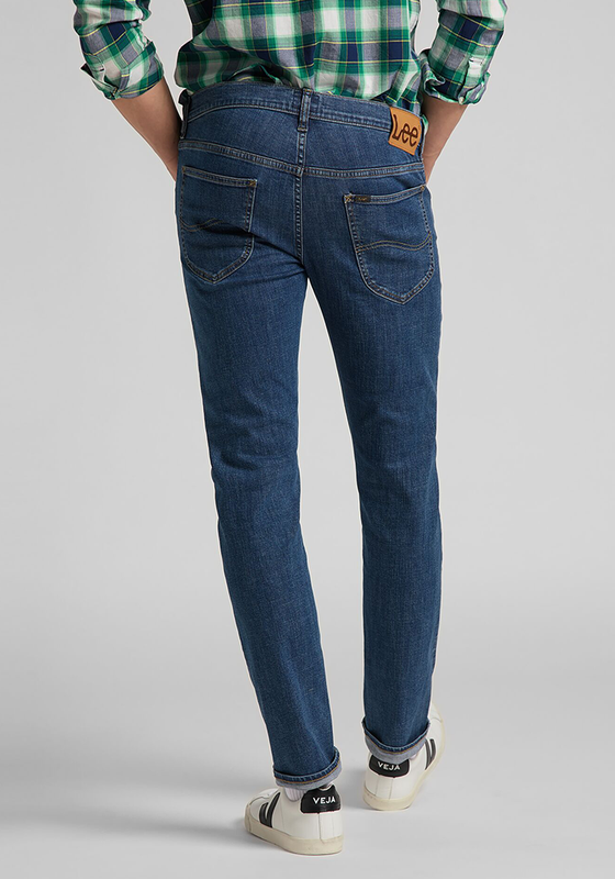Jeans Daren Regular Straight Tiro Medio Azul Medio-1
