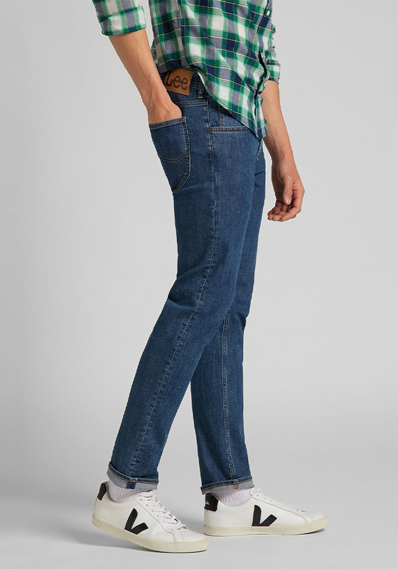 Jeans Daren Regular Straight Tiro Medio Azul Medio-3