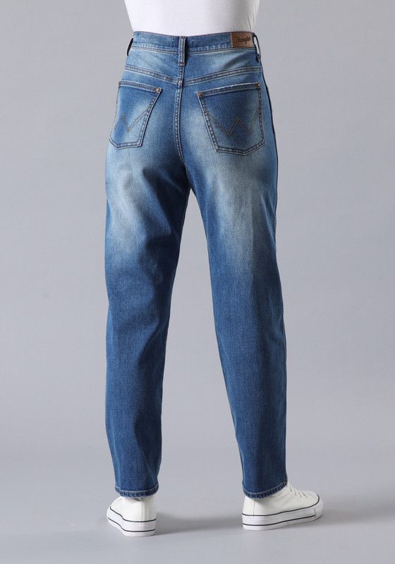 Jeans Mom Tiro Alto Azul Medio-1
