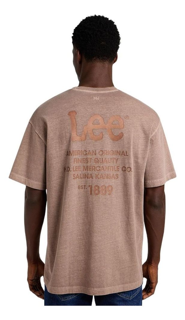 Polera Hombre Logo Loose Tee Pebble-tawny Brown-1