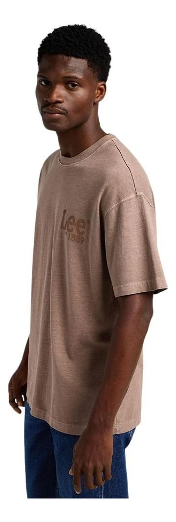 Polera Hombre Logo Loose Tee Pebble-tawny Brown-3