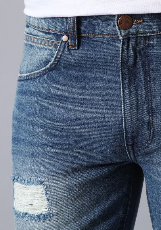 Jeans Larston Slim Tiro Medio Azul -3