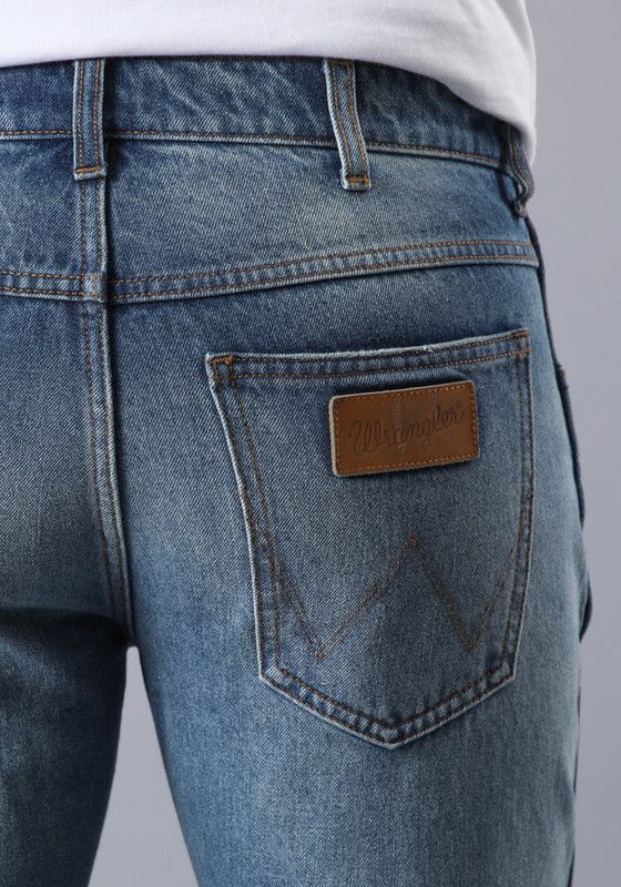 Jeans Larston Slim Tiro Medio Azul -4