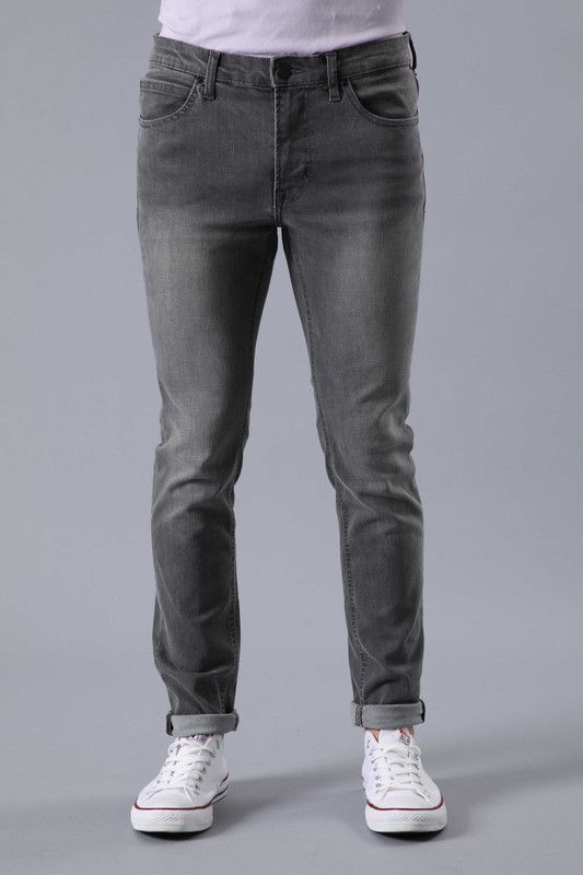 Jeans Malone Skinny Tiro Medio Fit Gris-0