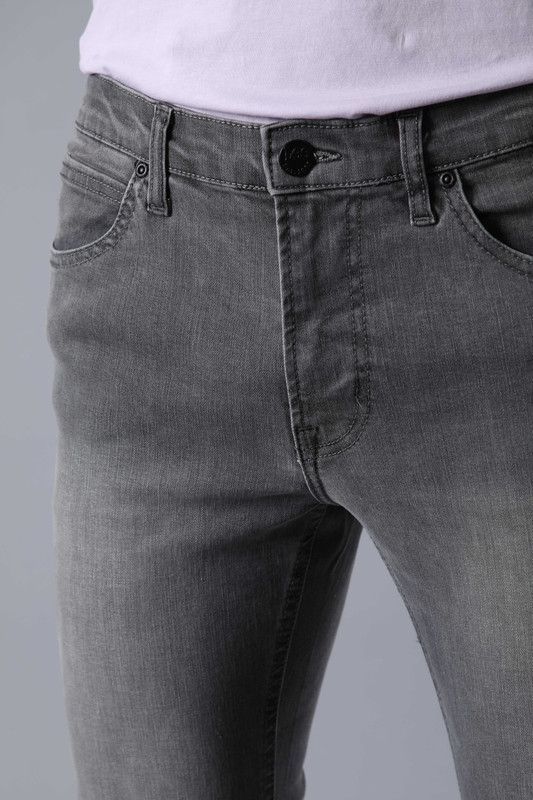Jeans Malone Skinny Tiro Medio Fit Gris-2