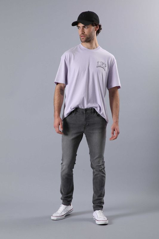 Jeans Malone Skinny Tiro Medio Fit Gris-4