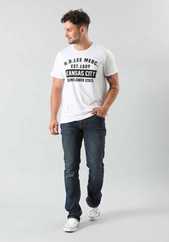 Jeans Lee Brooklyn Classic Straight Fit Azul Oscuro-4