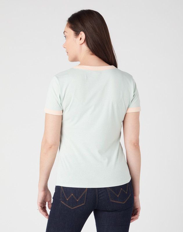 Polera Regular Fit Ringer Tee Verde-1