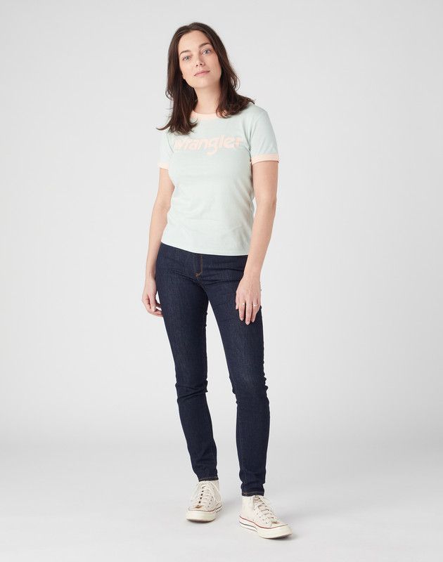 Polera Regular Fit Ringer Tee Verde-2