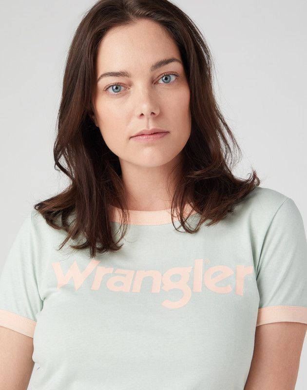 Polera Regular Fit Ringer Tee Verde-3