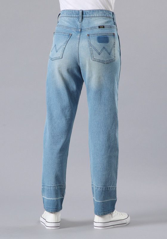 Jeans Tiro Alto Mom Fit Azul   -1