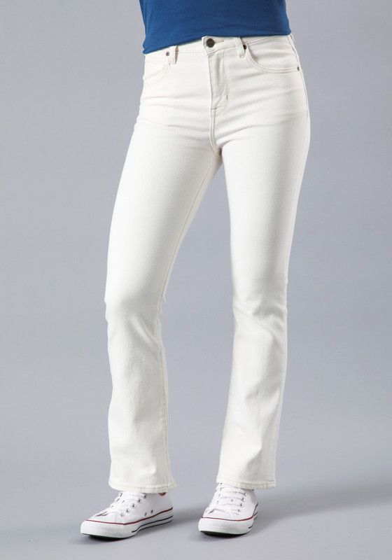 Jeans Breese Boot Flare Tiro Alto Blanco-0