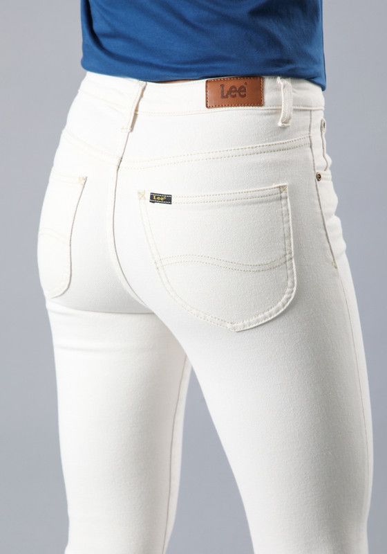 Jeans Breese Boot Flare Tiro Alto Blanco-4