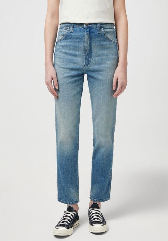 Jeans Walker Slim Tiro Alto Azul Claro-0