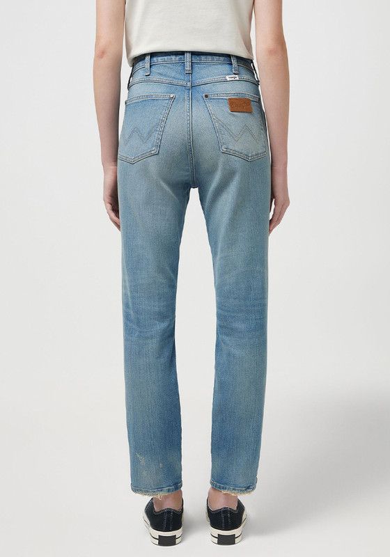 Jeans Walker Slim Tiro Alto Azul Claro-1