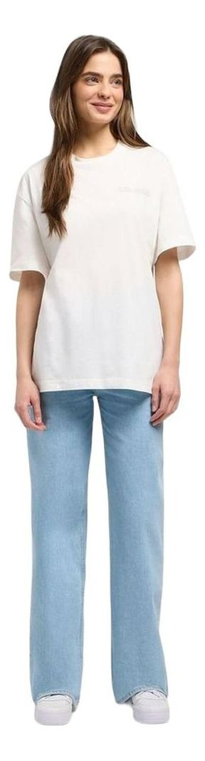 Polera Mujer Loose Graphic Beach Tee Ecru-2