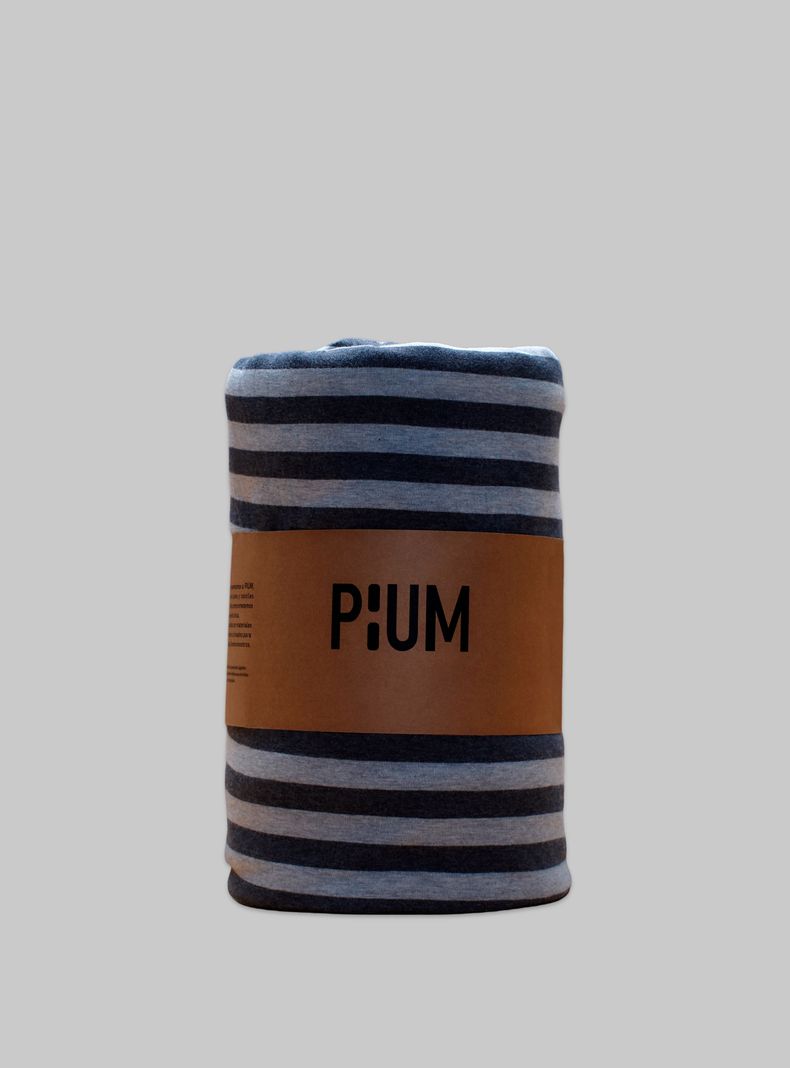 Funda plumón 100% algodón elástico, melange color gris/gris oscuro tamaño 1,5 plazas-0
