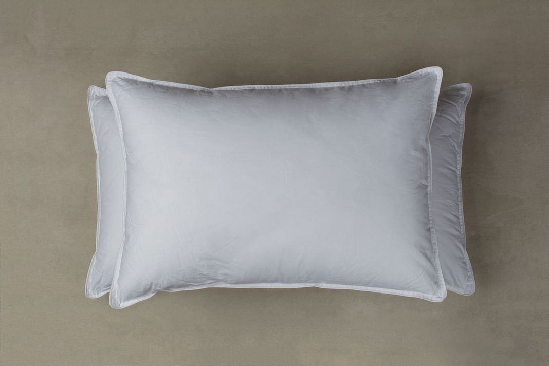 Almohada pluma pecho de pato 50x90cm, tela 100% algodón 233 hilos-0