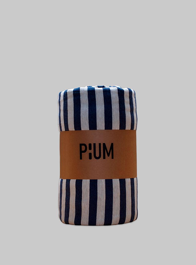 Funda plumón 100% algodón elástico azul oscuro/beige tamaño King-0