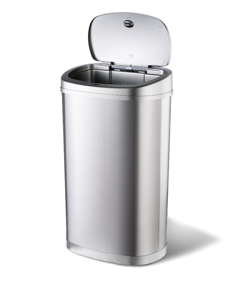 Basurero Automatico Papelera Inteligente Sensor Eco Reciclaje Doble 50 Lts Acero Inoxidable-5