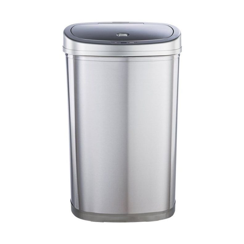 Basurero Automatico Papelera Inteligente Sensor 50 Lts Silver-0