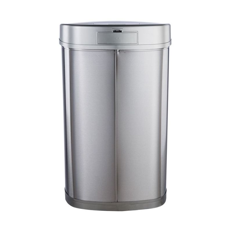 Basurero Automatico Papelera Inteligente Sensor 50 Lts Silver-4