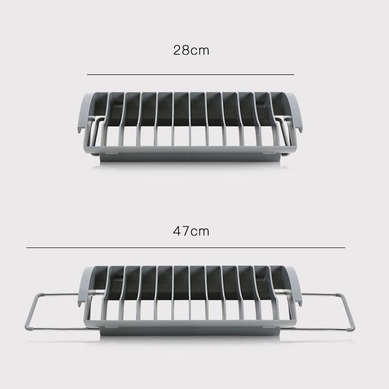 Secaplatos Escurridor de platos y cubiertos aluminio Inoxidable 2 en 1-2