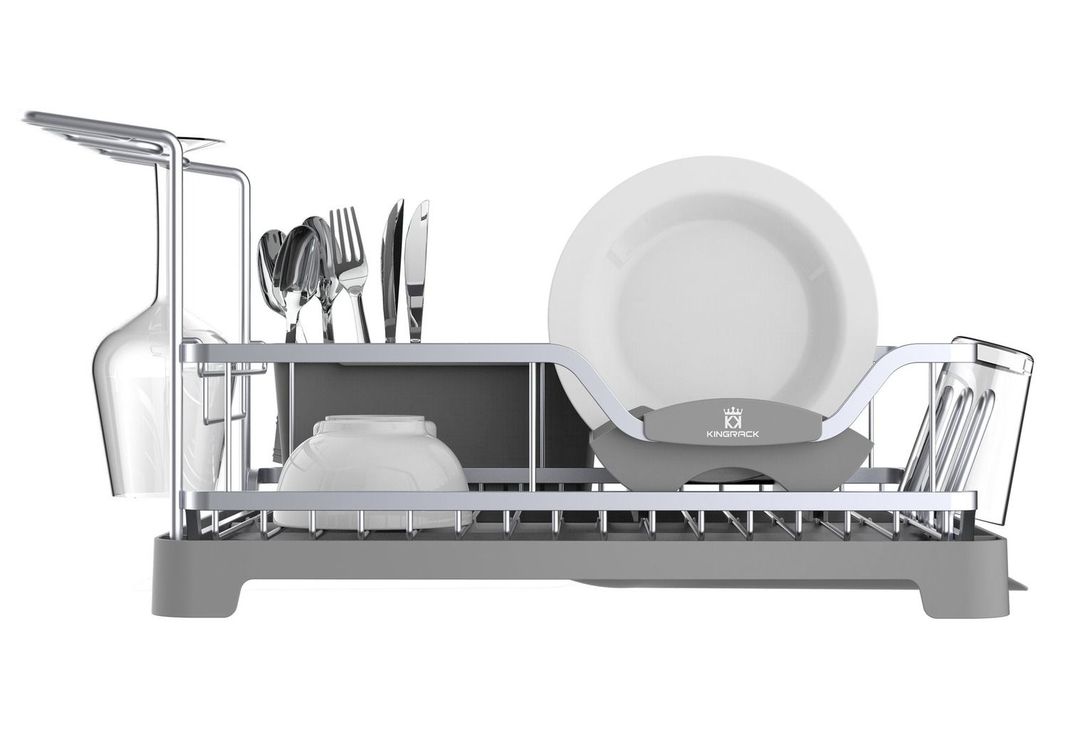 Secaplatos Escurridor de platos y cubiertos aluminio Inoxidable 2 en 1-8
