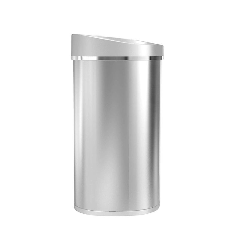 Basurero Automatico Papelera Inteligente Sensor 80 Lts Silver Acero Inoxidable-4