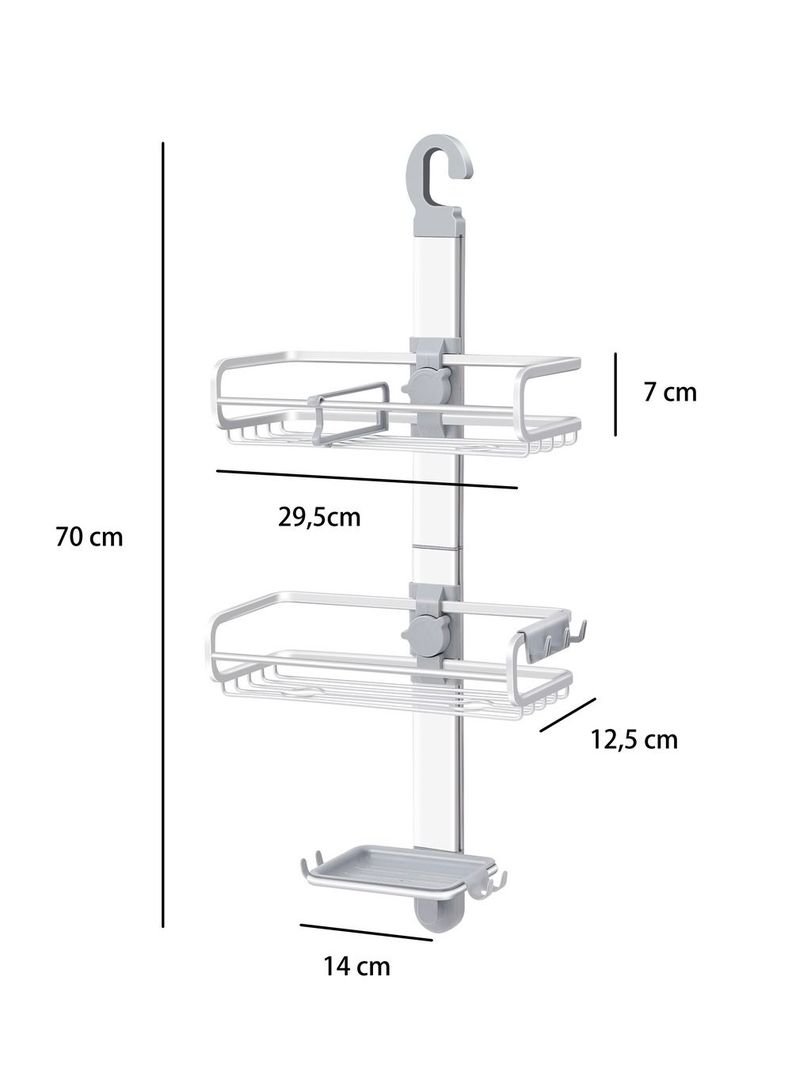 Organizador colgante de ducha aluminio inoxidable baño-1