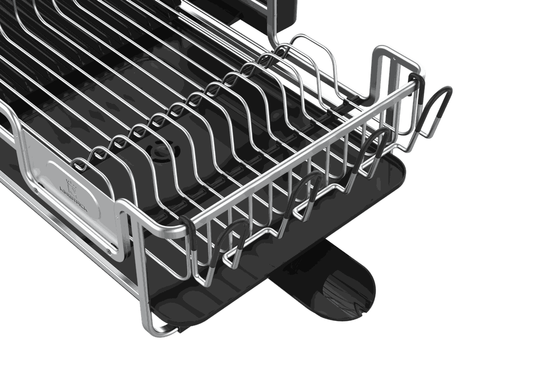 Secaplatos Escurridor de platos y cubiertos aluminio Inoxidable extensible-8