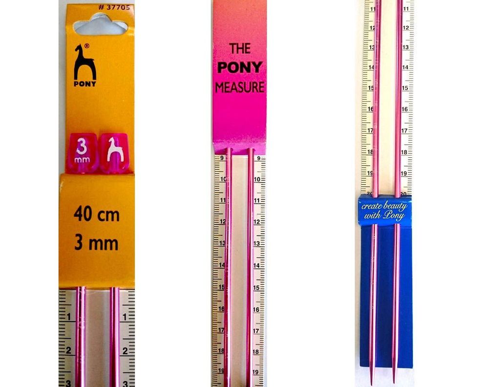 Palillo Tejer Recto Pony Me 40cm  3,0-0