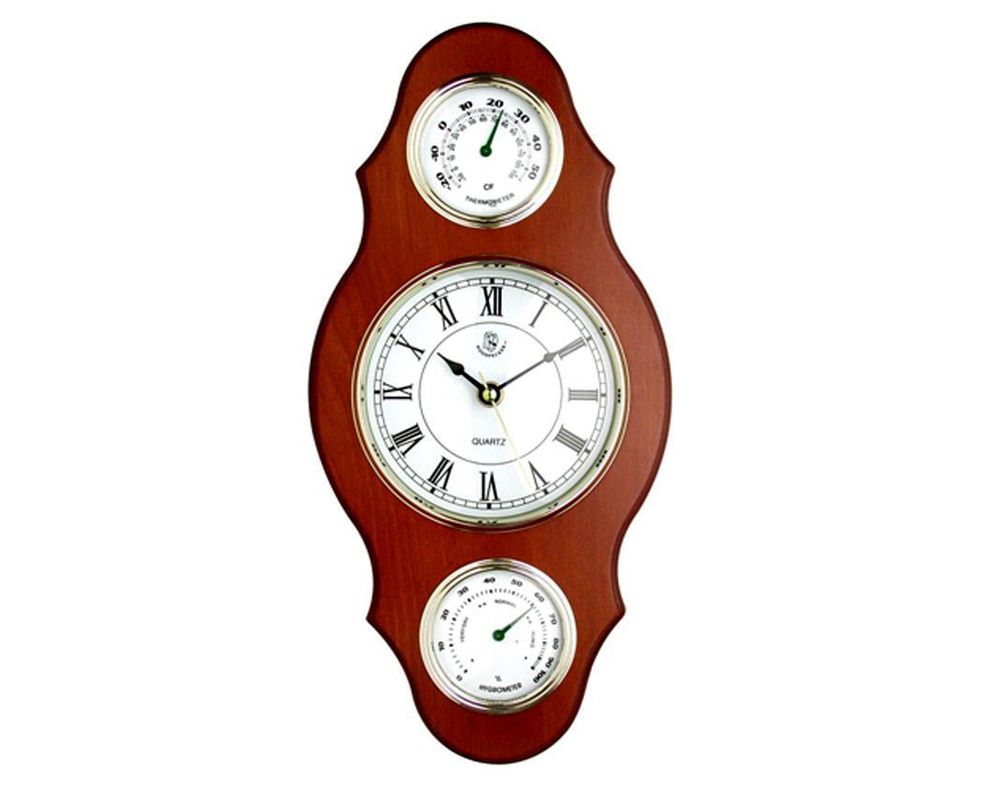 Reloj Madera Mural WP 203 W1 Higro-Termo-0