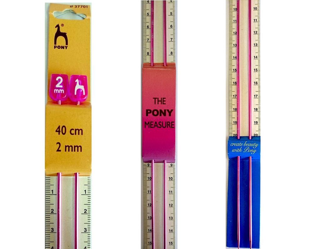 Palillo Tejer Recto Pony Me 40cm  2,0-0