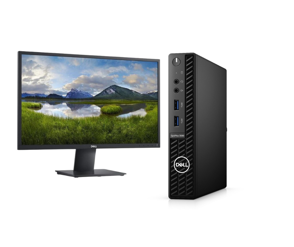MicroPC Optiplex 3080M / I3-10100T / Grado A+ /  Monitor DELL E2420HS-0