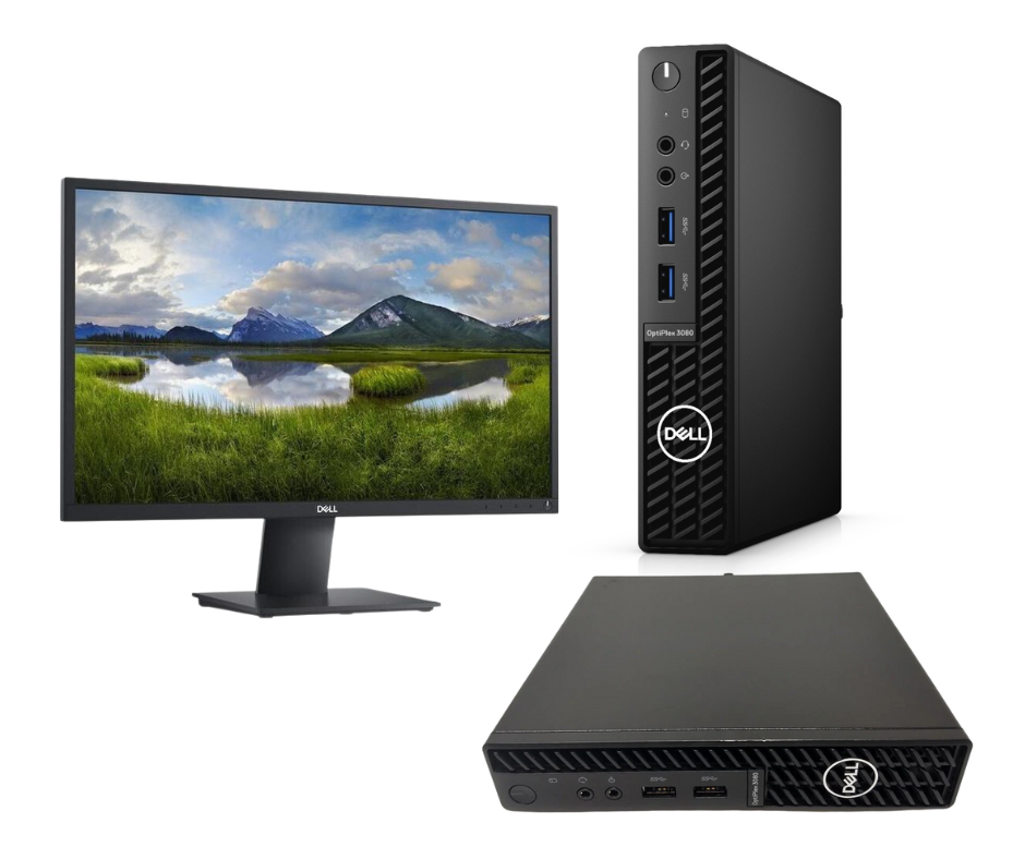MicroPC Optiplex 3080M / I3-10100T / Grado A+ /  Monitor DELL E2420HS-1