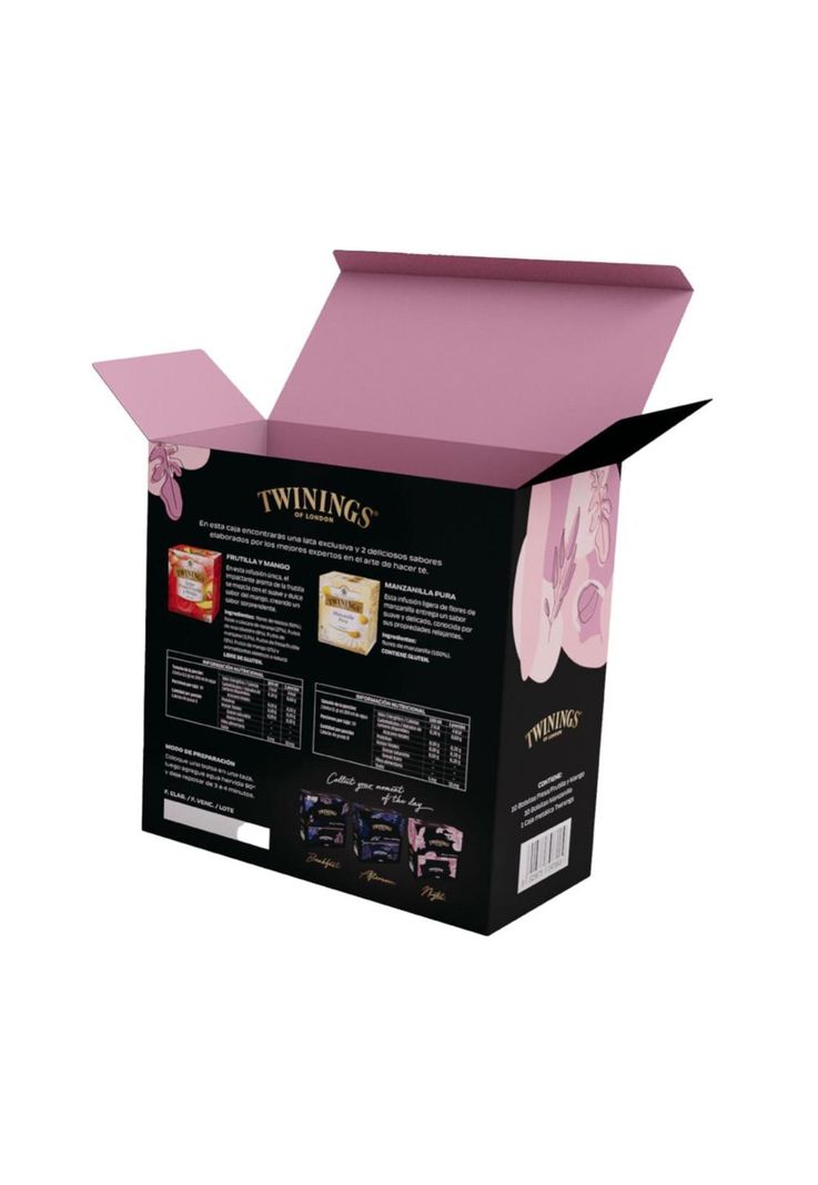 Caja Metálica Rosada Twinings con 20 Bolsitas de Infusiones-3
