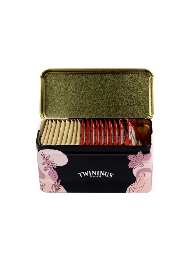 Caja Metálica Rosada Twinings con 20 Bolsitas de Infusiones-5