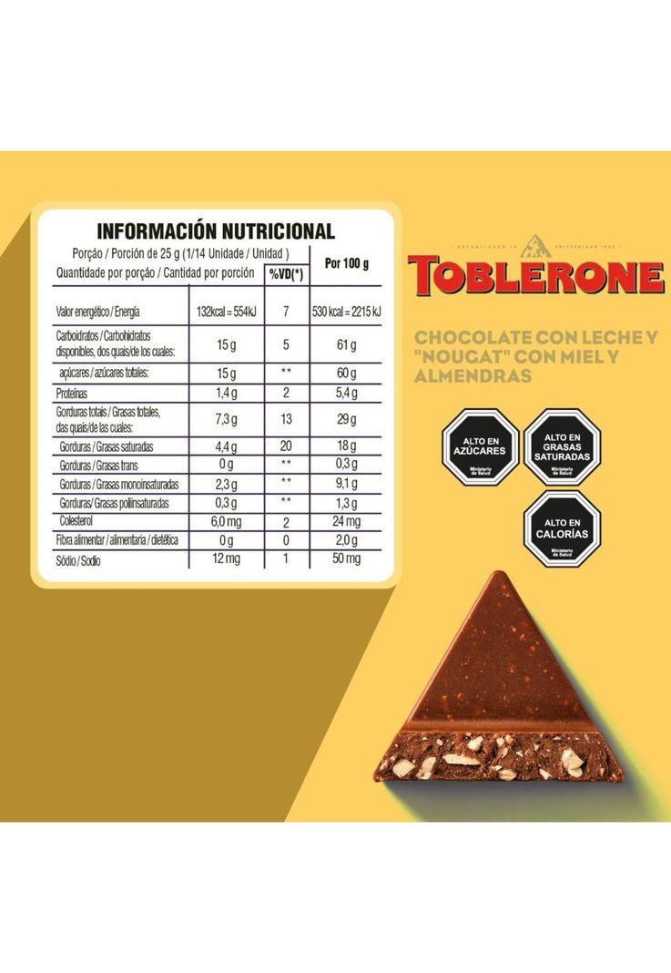 Chocolate Toblerone® De Leche 360g-1