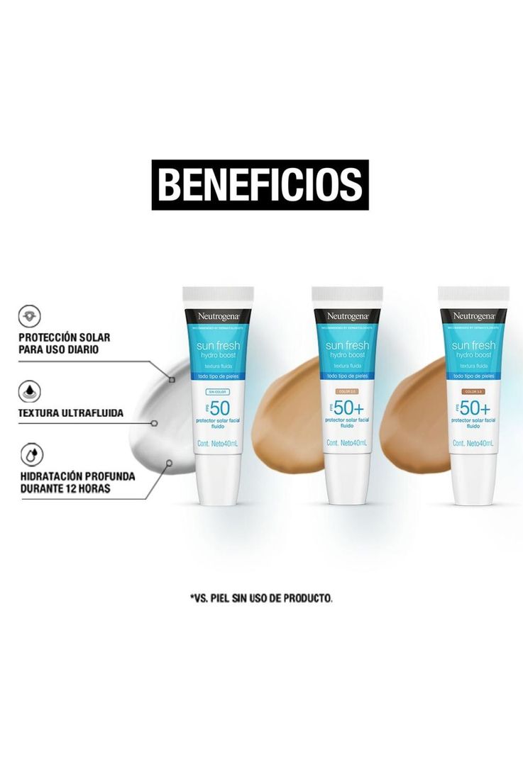Pack Neutrogena Sun Fresh Hydro Boost Tono Medio Fps 50 40ml-2