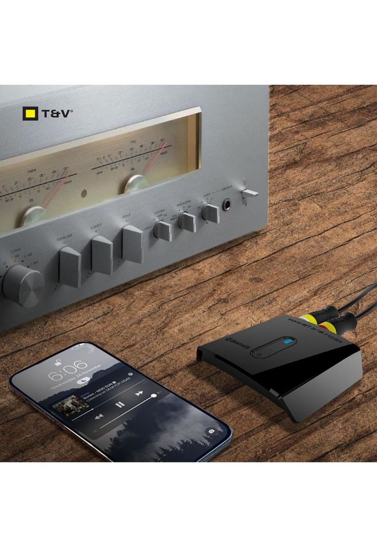Receptor y Transmisor Bluetooth Salida RCA  Entrada 3.5 mm-4
