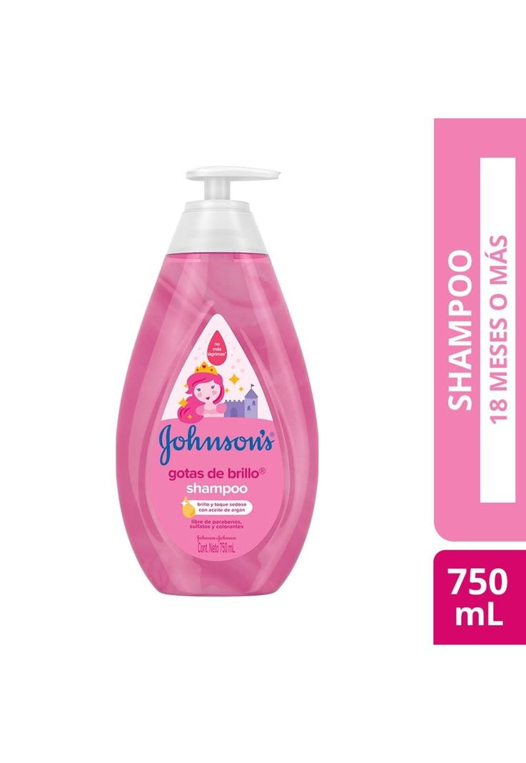 Shampoo para niños JOHNSON'S® GOTAS DE BRILLO® x 750 ml-0