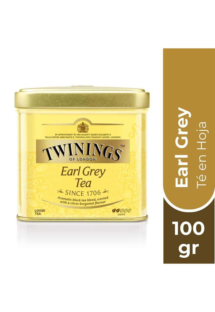 Twinings Té Earl Grey en Hoja (Etiqueta Amarilla)  Caja 100gr-0