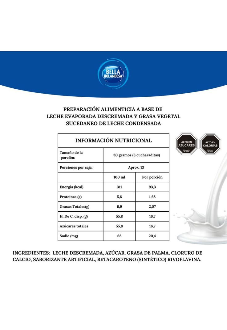 Bella Holandesa Leche Condensada 397 GR-1