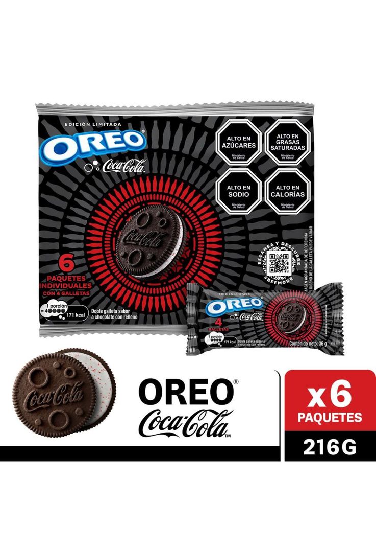 Galletas Oreo Sabor Coca Cola 6 un. 36g c/u-0