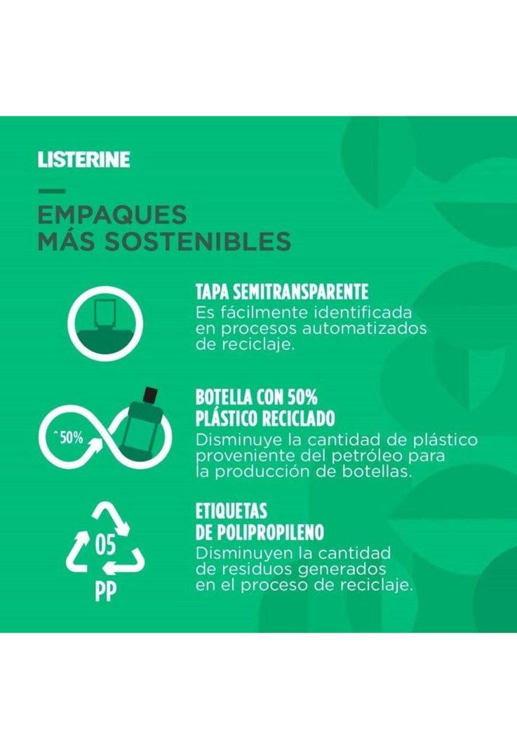 Enjuague bucal LISTERINE® Cool Mint Con Alcohol 1 L-2