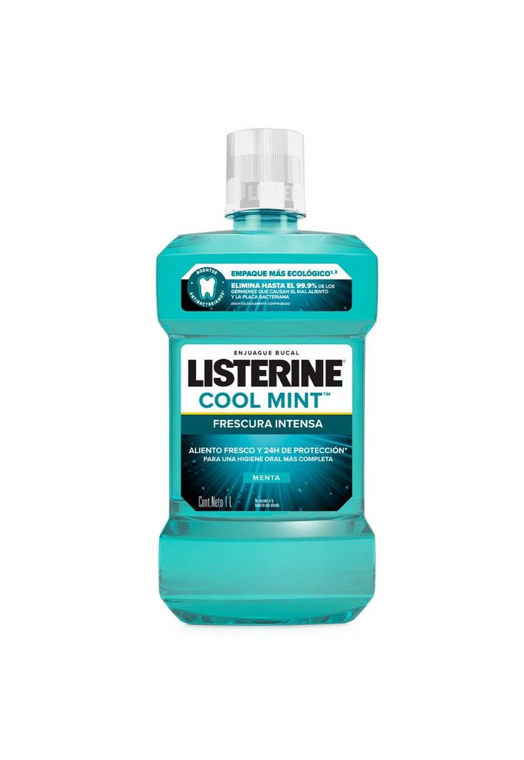 Enjuague bucal LISTERINE® Cool Mint Con Alcohol 1 L-3