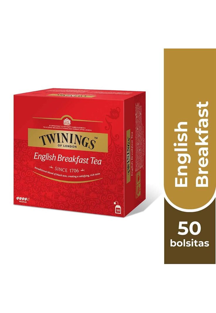 Té English Breakfast Twinings Caja X 100g (50 Bolsitas)-0